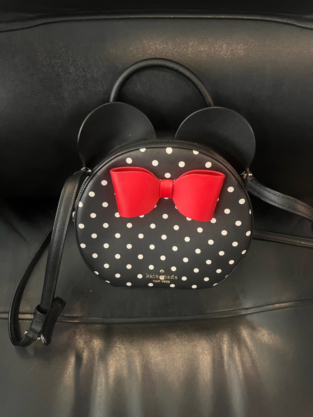 Kate Spade Black Polka Dot Minnie-Crossbody